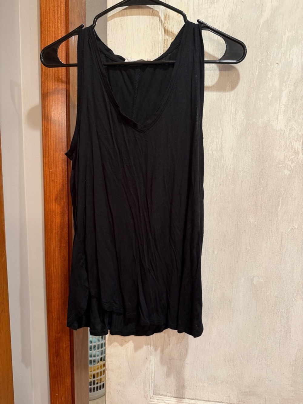 Double Zero Black V-Neck Tank Top